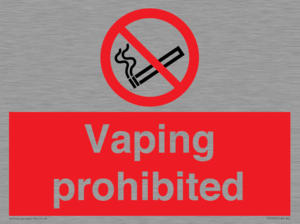 Vaping prohibited